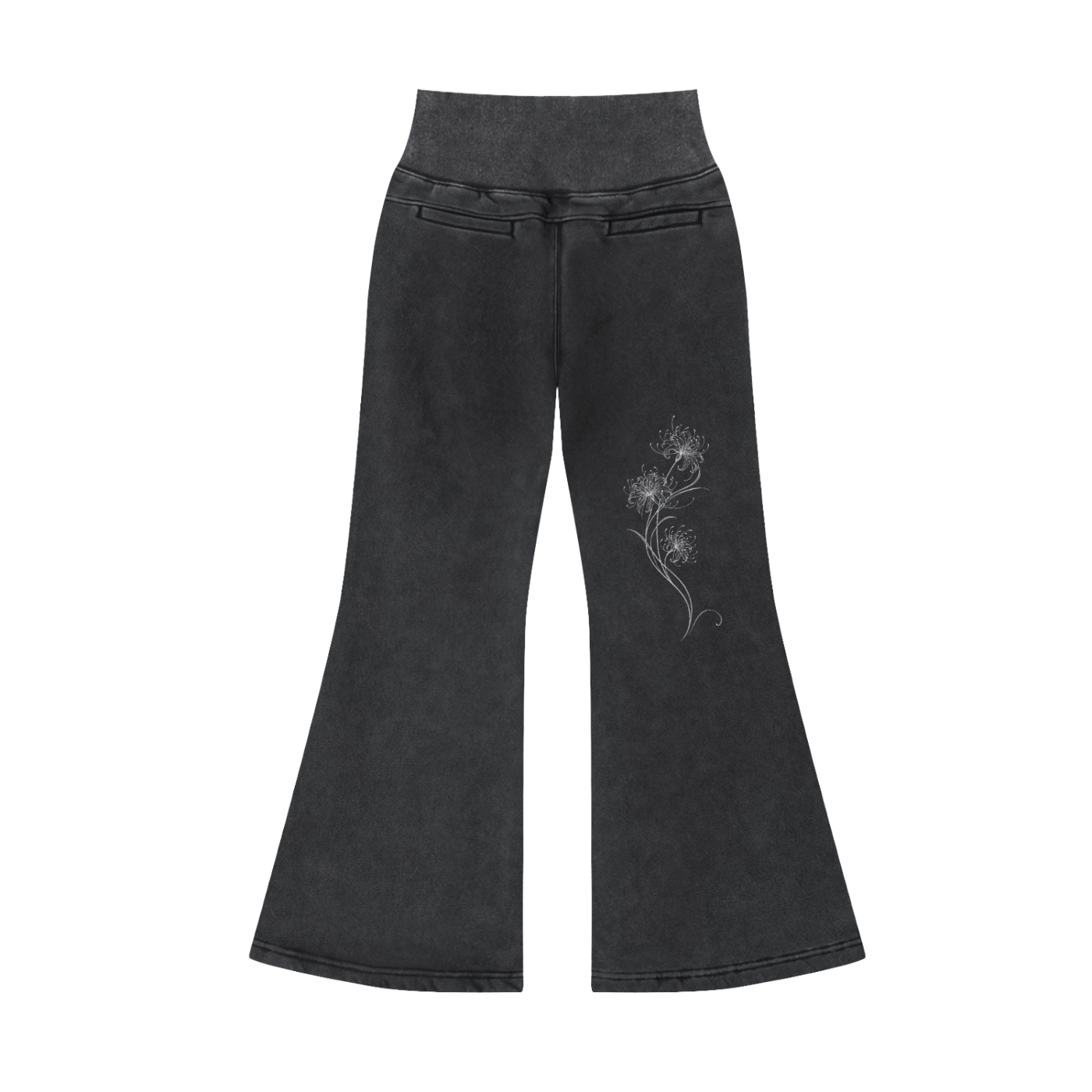 Vintage Washed Flared Fleece Pants