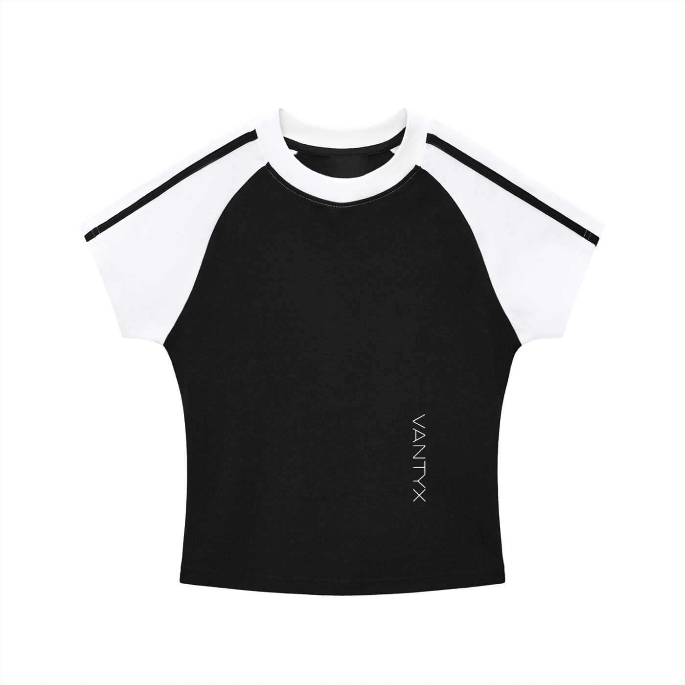 Contrast Stripes Bodycon Raglan  Sleeve T-Shirt